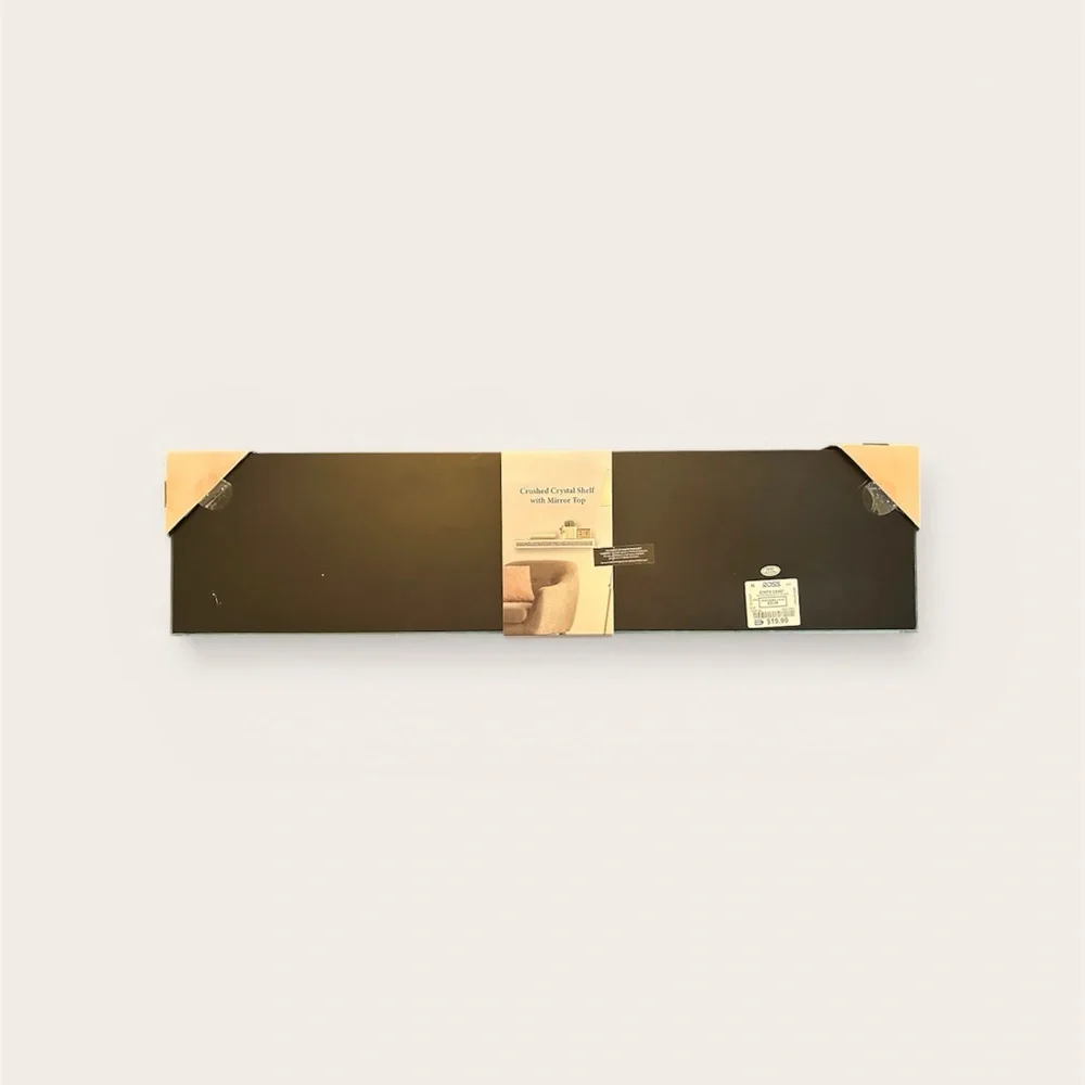 Iridescent Crystal Shelf Mirror - Pink Accents